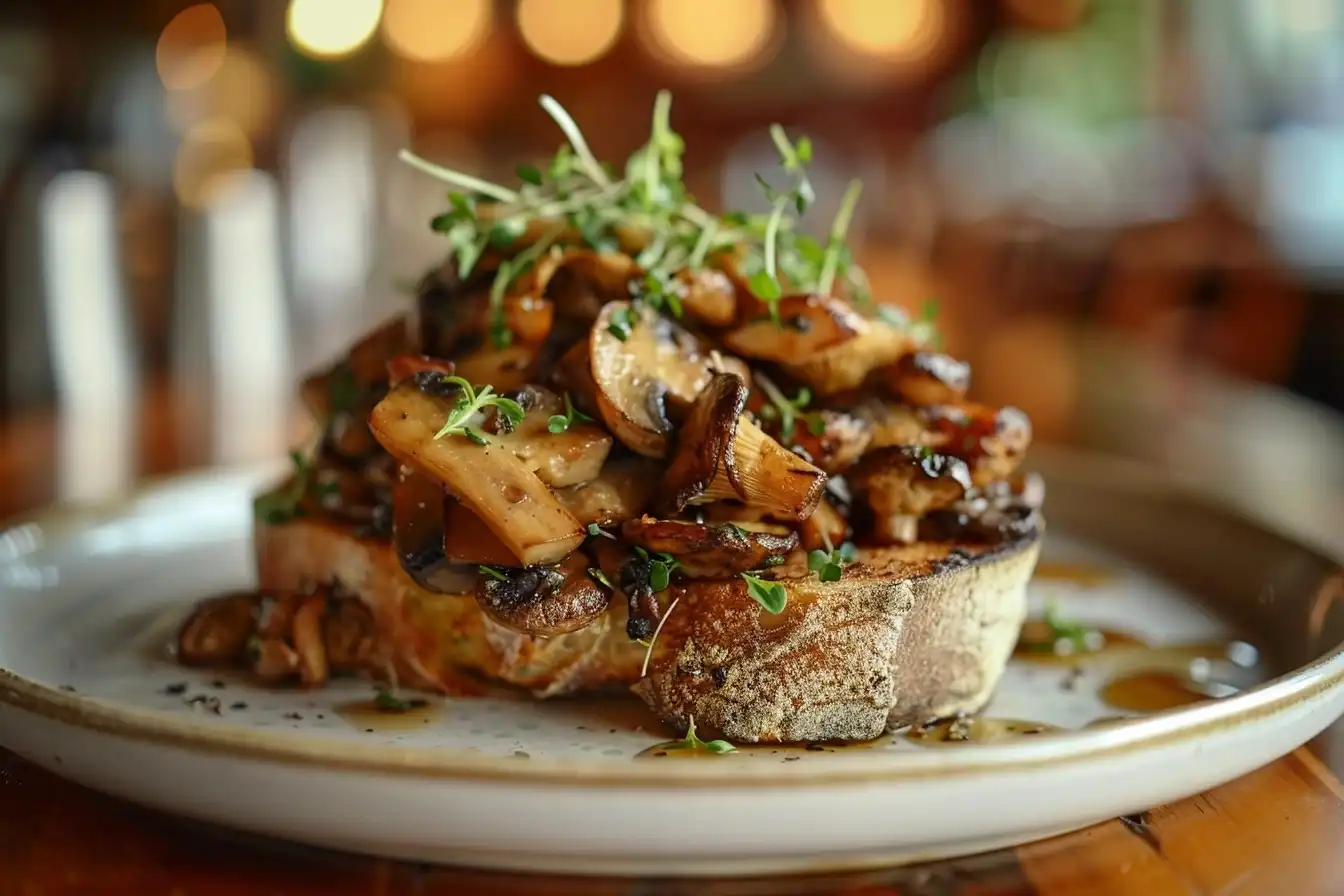 mushrooms on toast