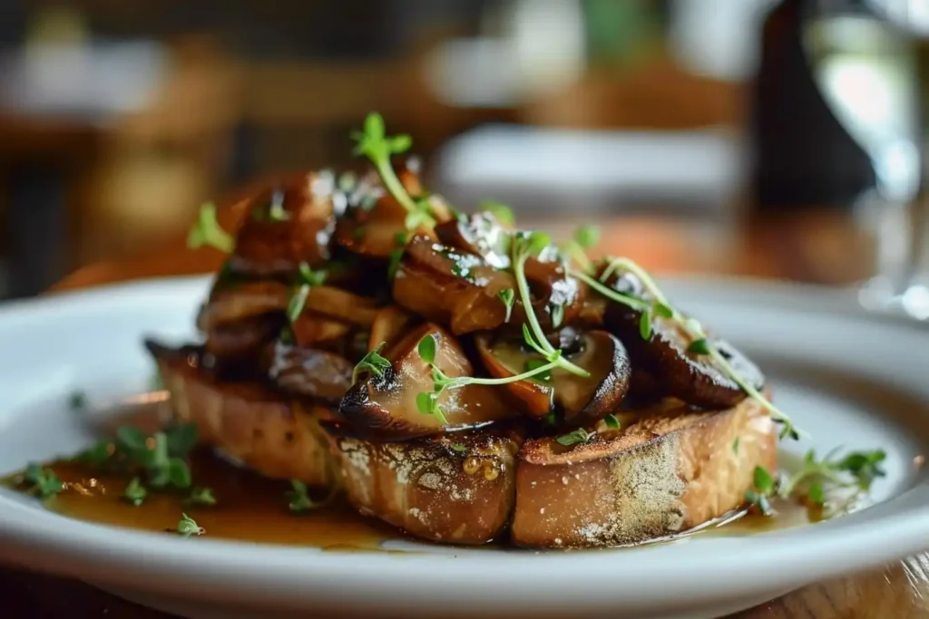 mushrooms on toast