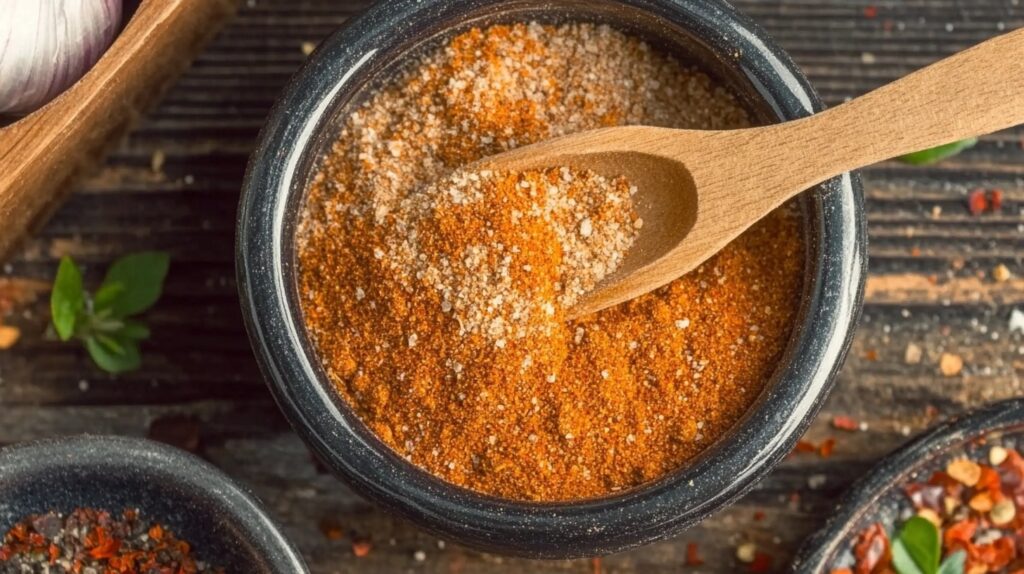 A smoky and flavorful Alabama rub seasoning on grilled meat.